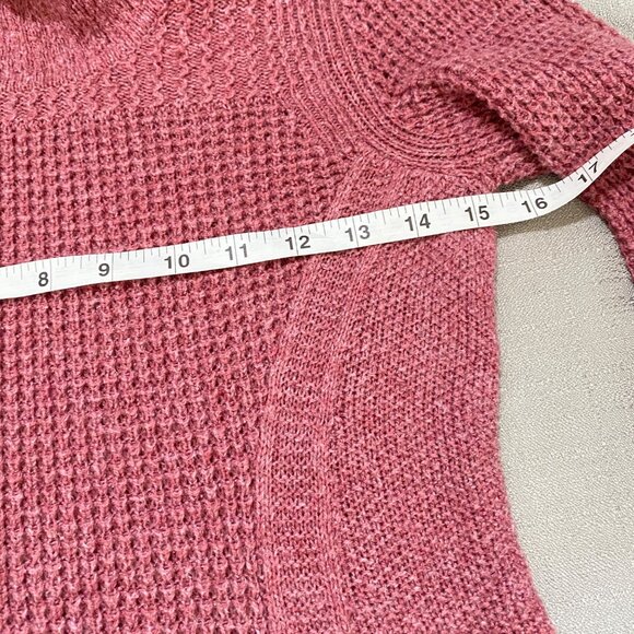 Angel of the North Anthro Cowl Neck Sweater Womens XS Pink Chunky Knit - Picture 8 of 16